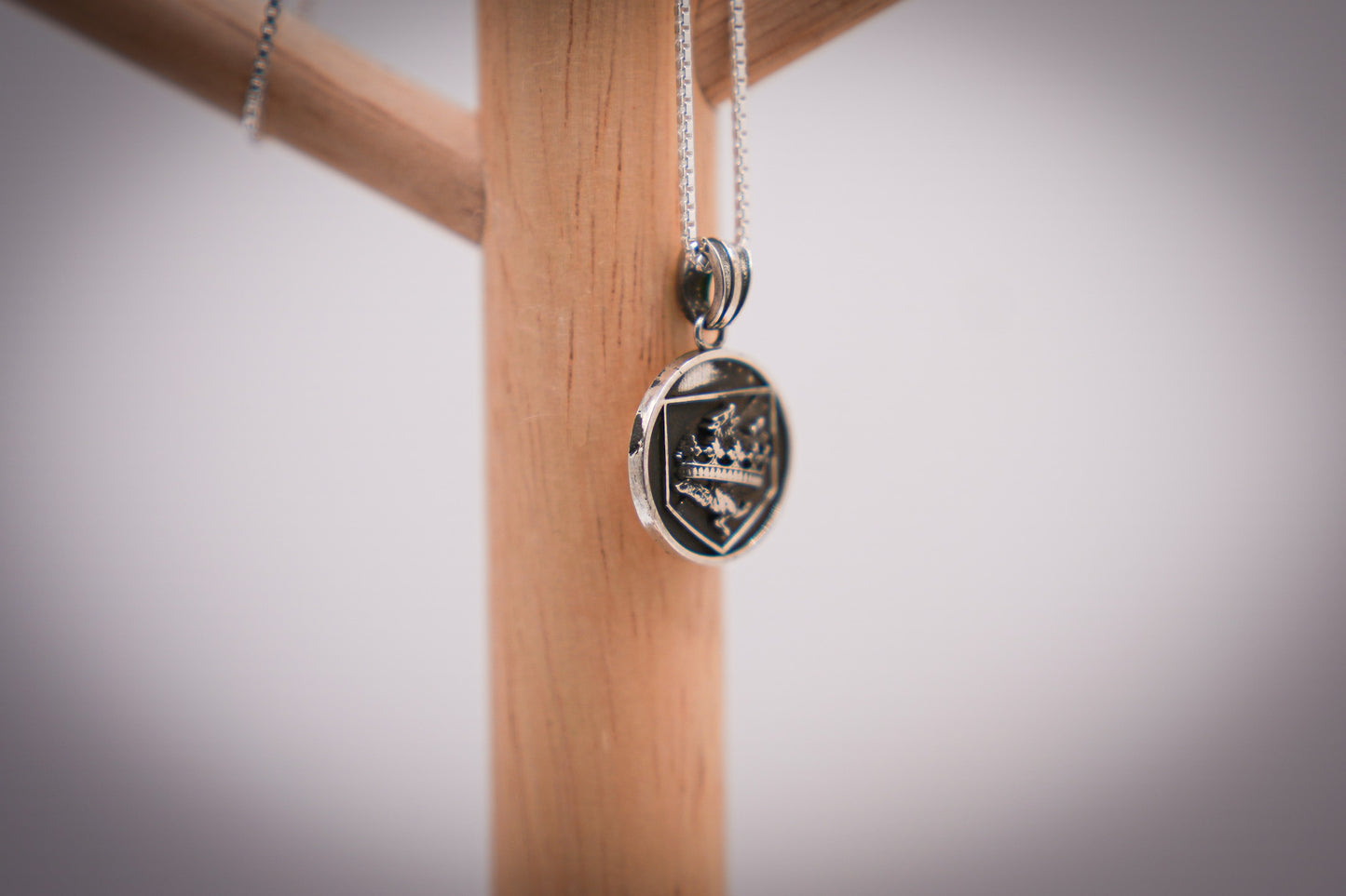 The Duke's Signet Pendant - Oxidized Silver