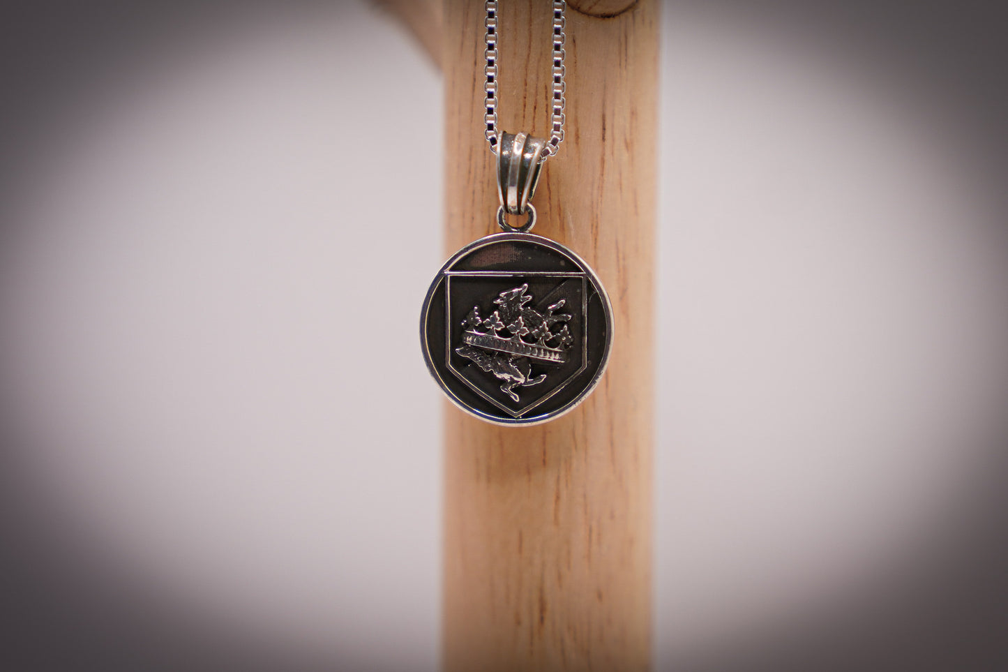 The Duke's Signet Pendant - Oxidized Silver